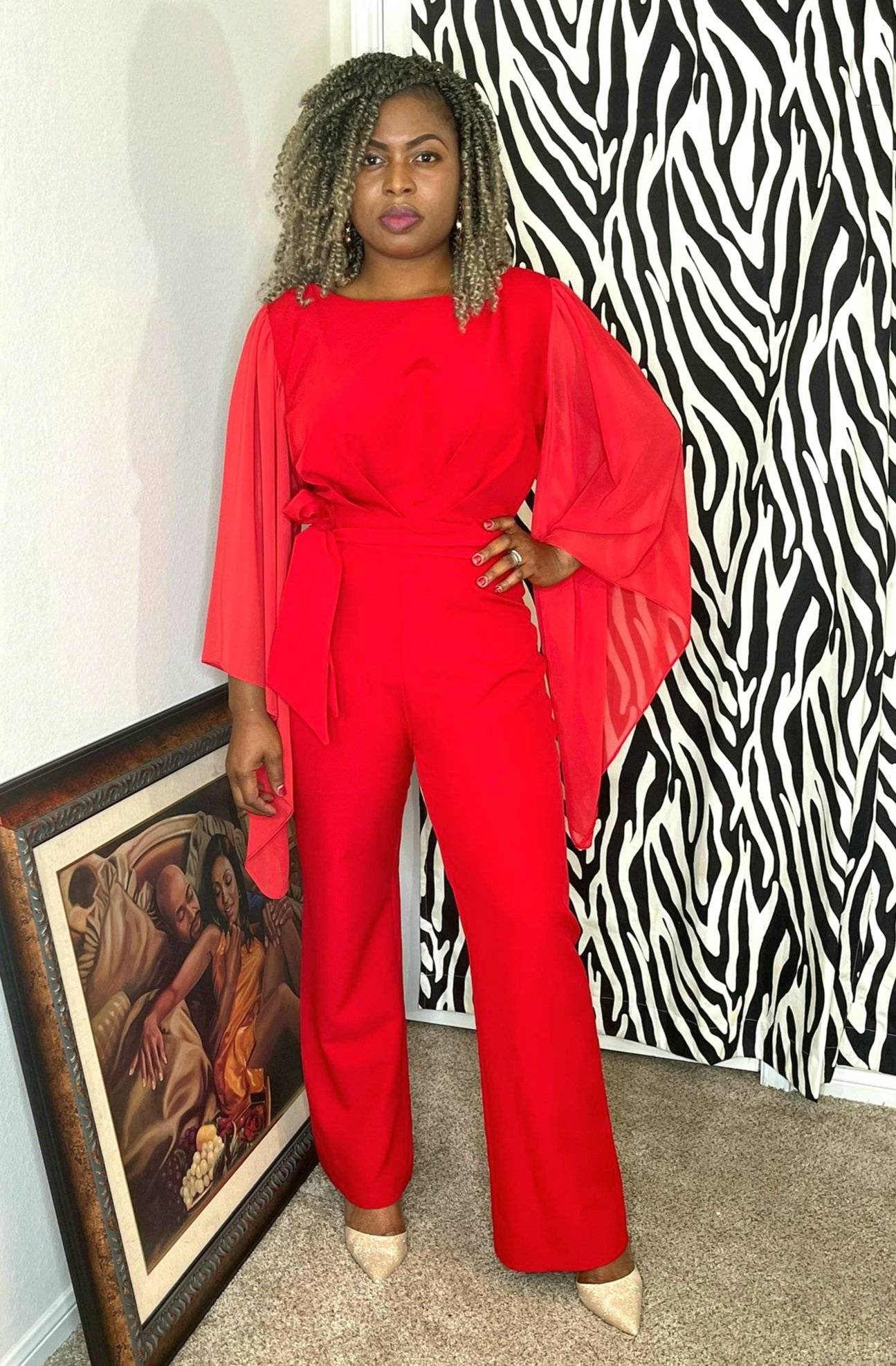 Red is sweet Jumpsuit-Oyindre-